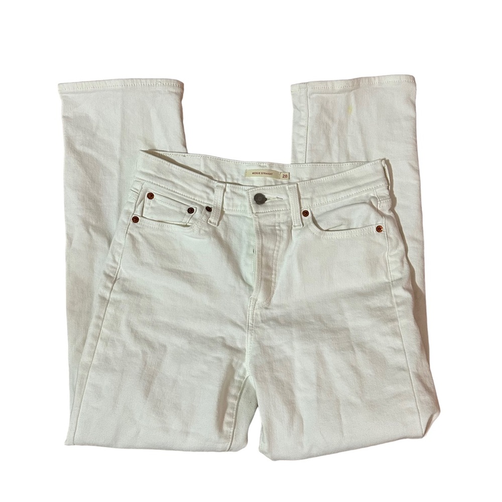 Levi’s Wedgie Straight White Jeans Size 28